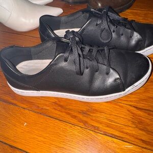 Black Leather Sneakers